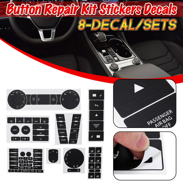 A/C Radio Window Navigation Button Repair Decal Sticker Set For VW Touareg 04-09